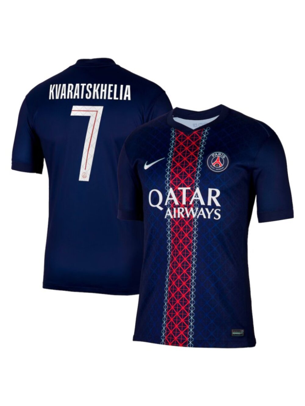 Khvicha Kvaratskhelia Blue Soccer Jersey